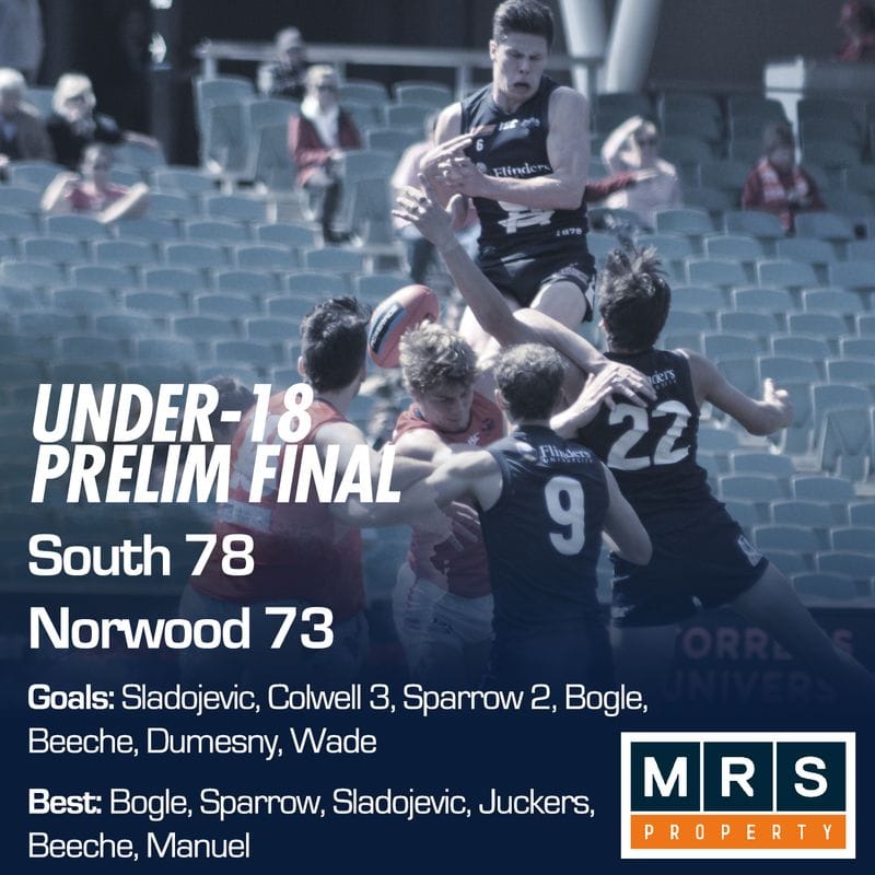 Under 18s Report: Preliminary Final - South Adelaide vs Norwood