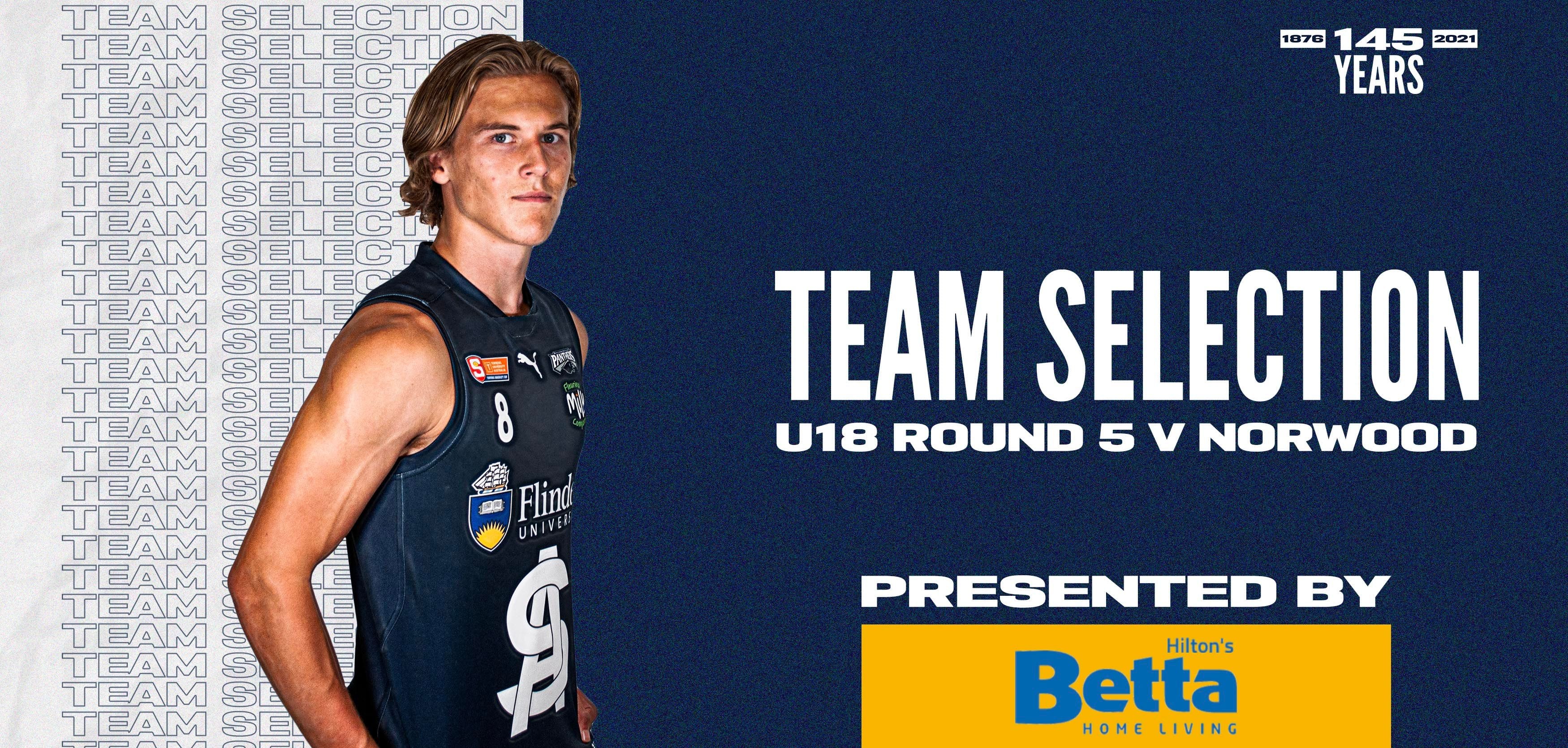 BETTA Team Selection: Under-18 Round 5 vs Norwood