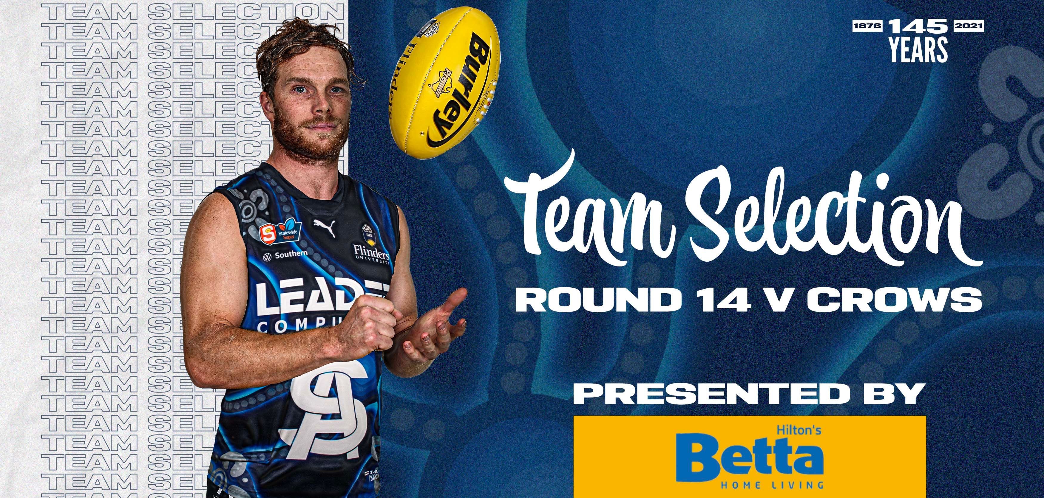 BETTA Teams Selection: Round 14 v Adelaide