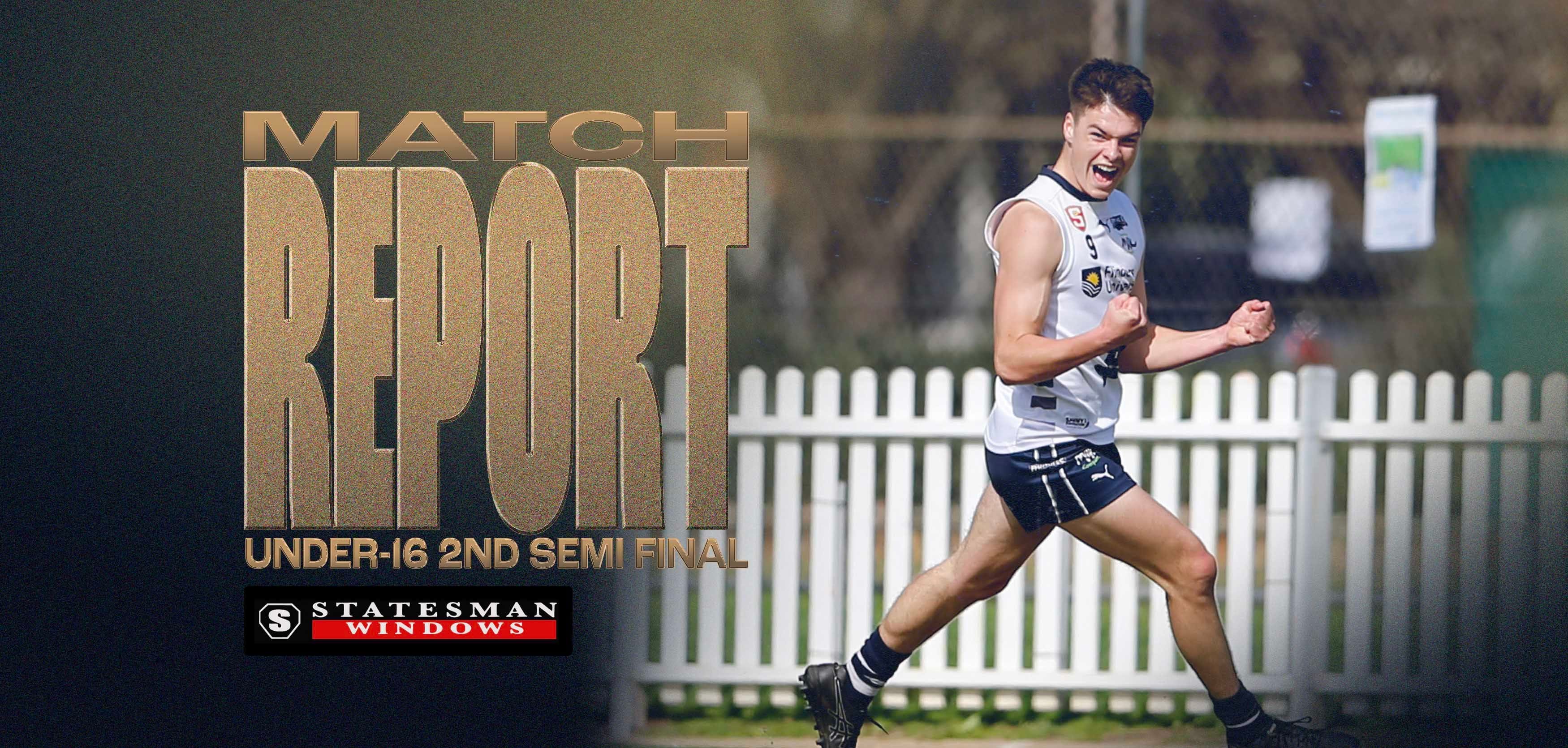 Statesman Windows Match Report: Under-16 2nd Semi Final v Sturt