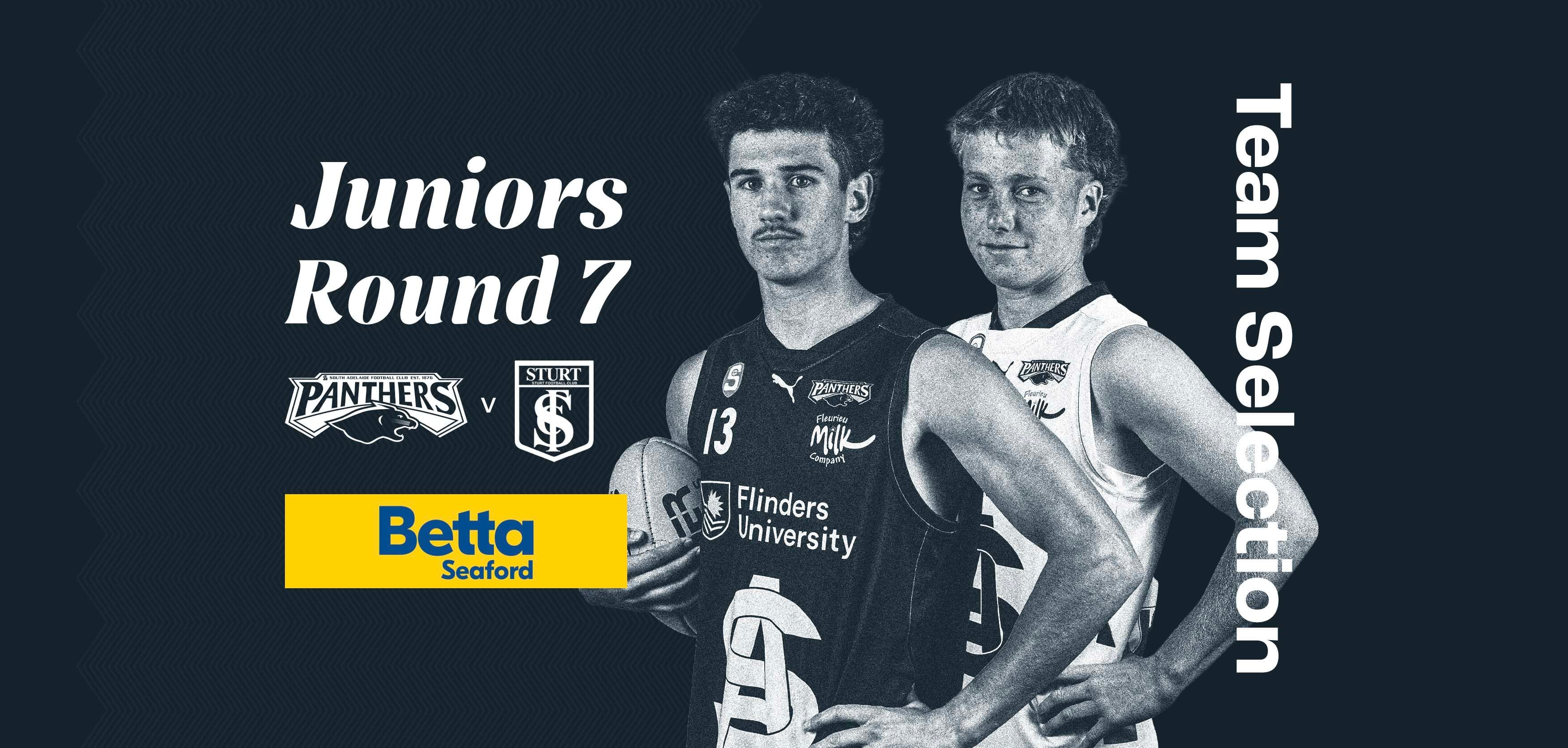 BETTA Team Selection: Juniors Round 7 v Sturt