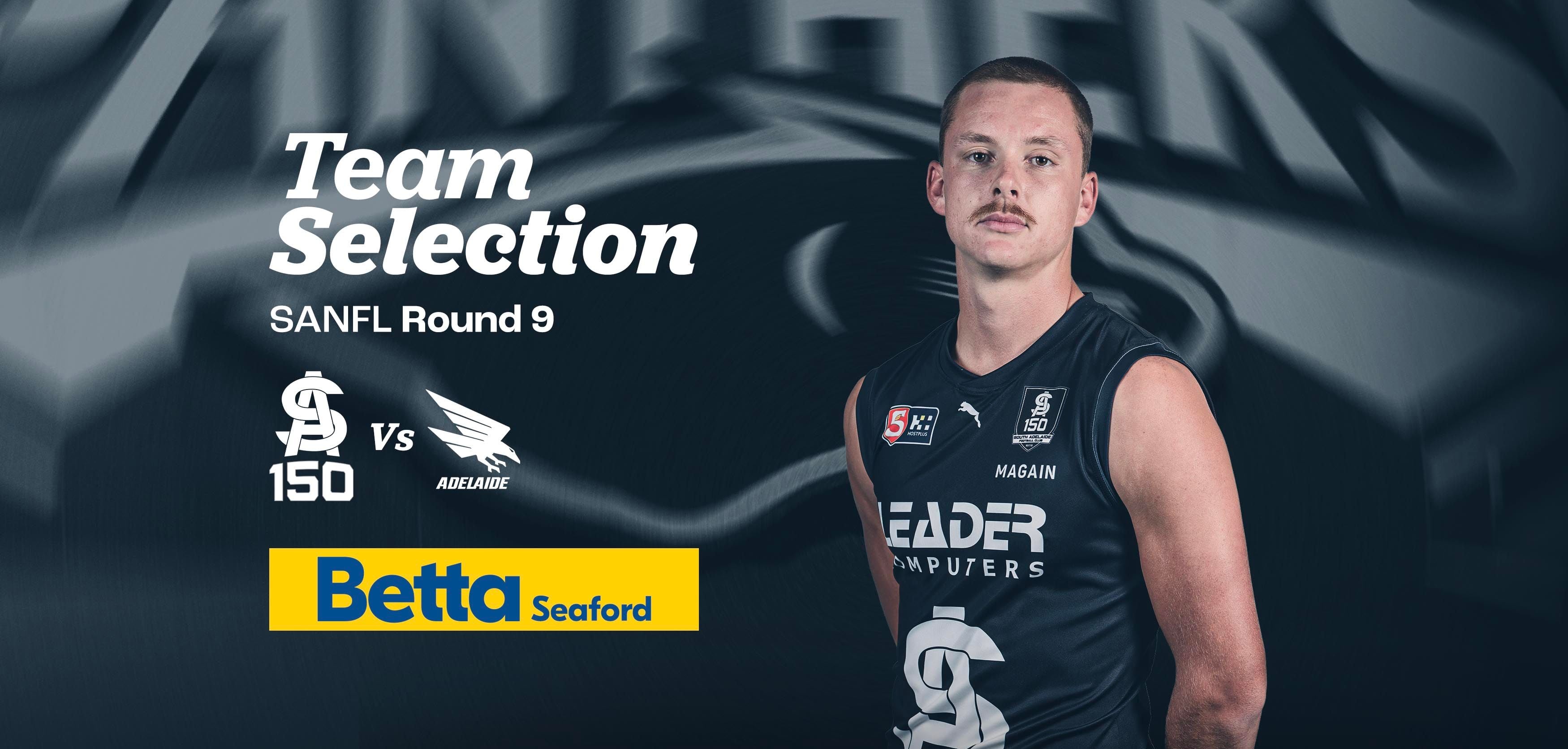 BETTA Team Selection: Round 9 SANFL v Adelaide