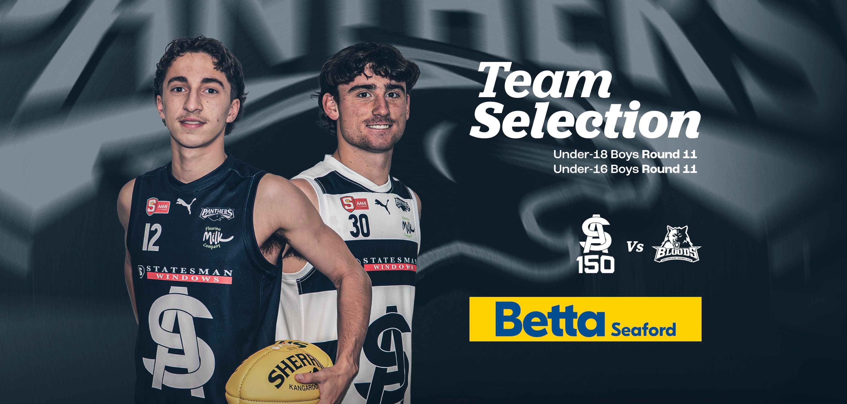 BETTA Team Selection: Round 11 Juniors v West Adelaide