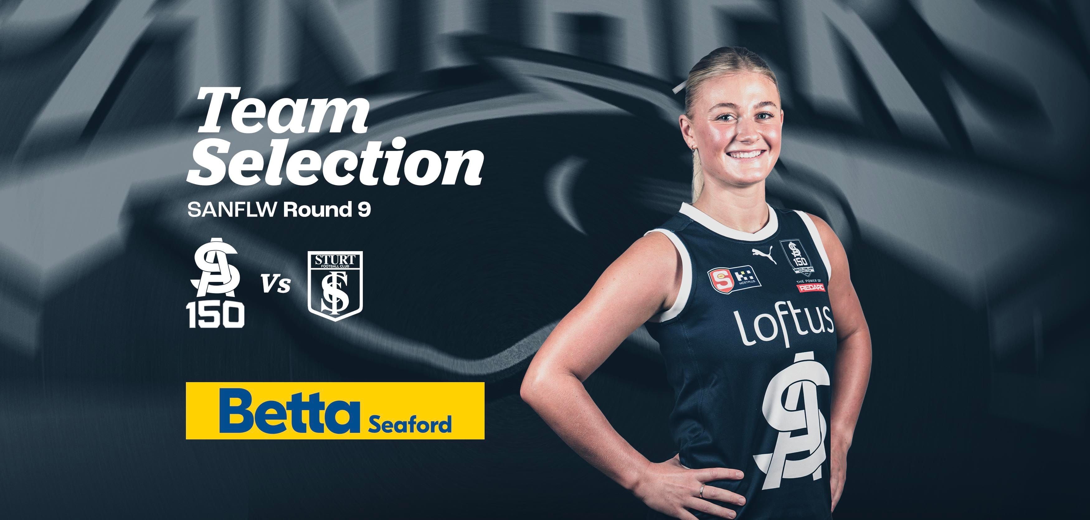 BETTA Team Selection: Round 9 SANFLW v Sturt