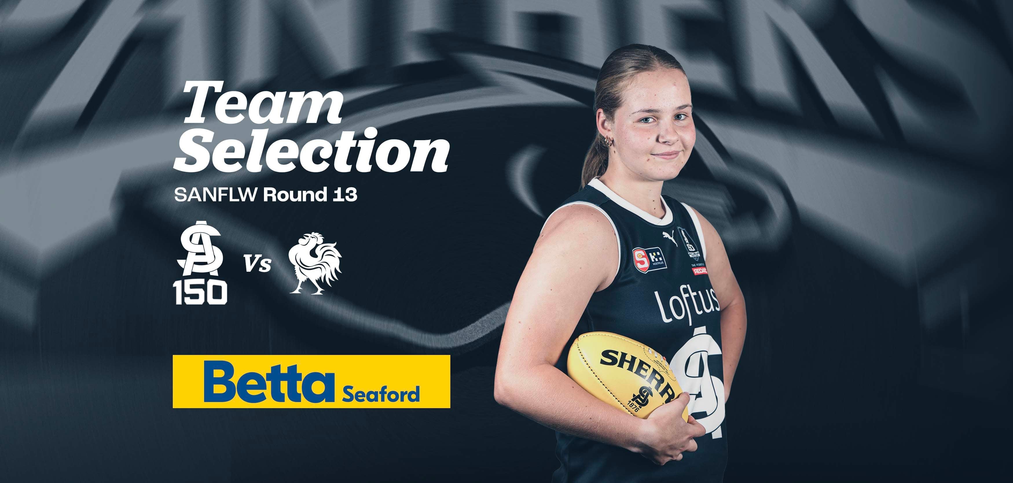 BETTA Team Selection: Round 13 SANFLW v North BETTA Team Selection: Round 13 SANFLW v North