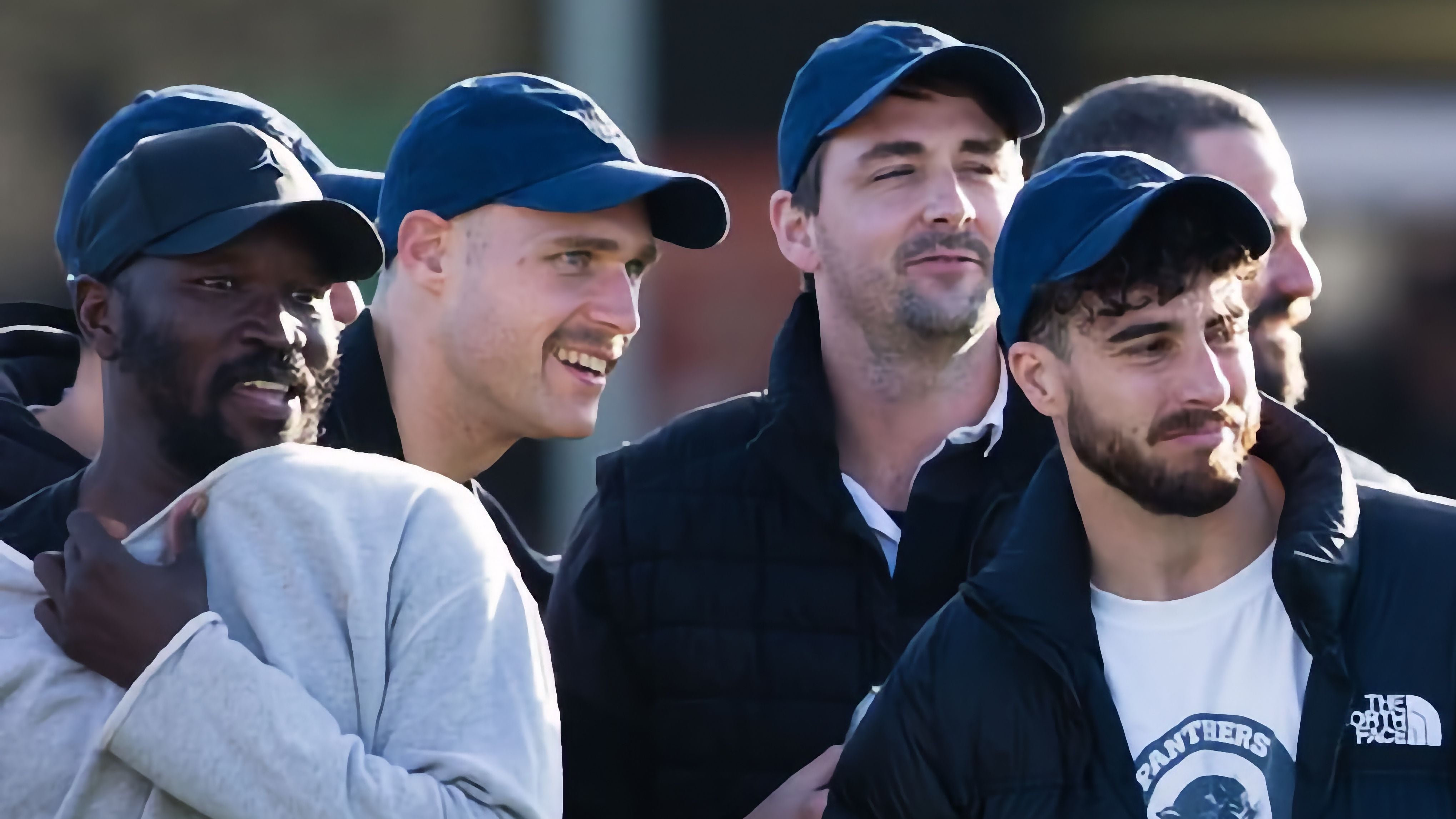 Players receiving their Baggy Blue at the club. PastPlayersandOfficials Image -6937b31be446d