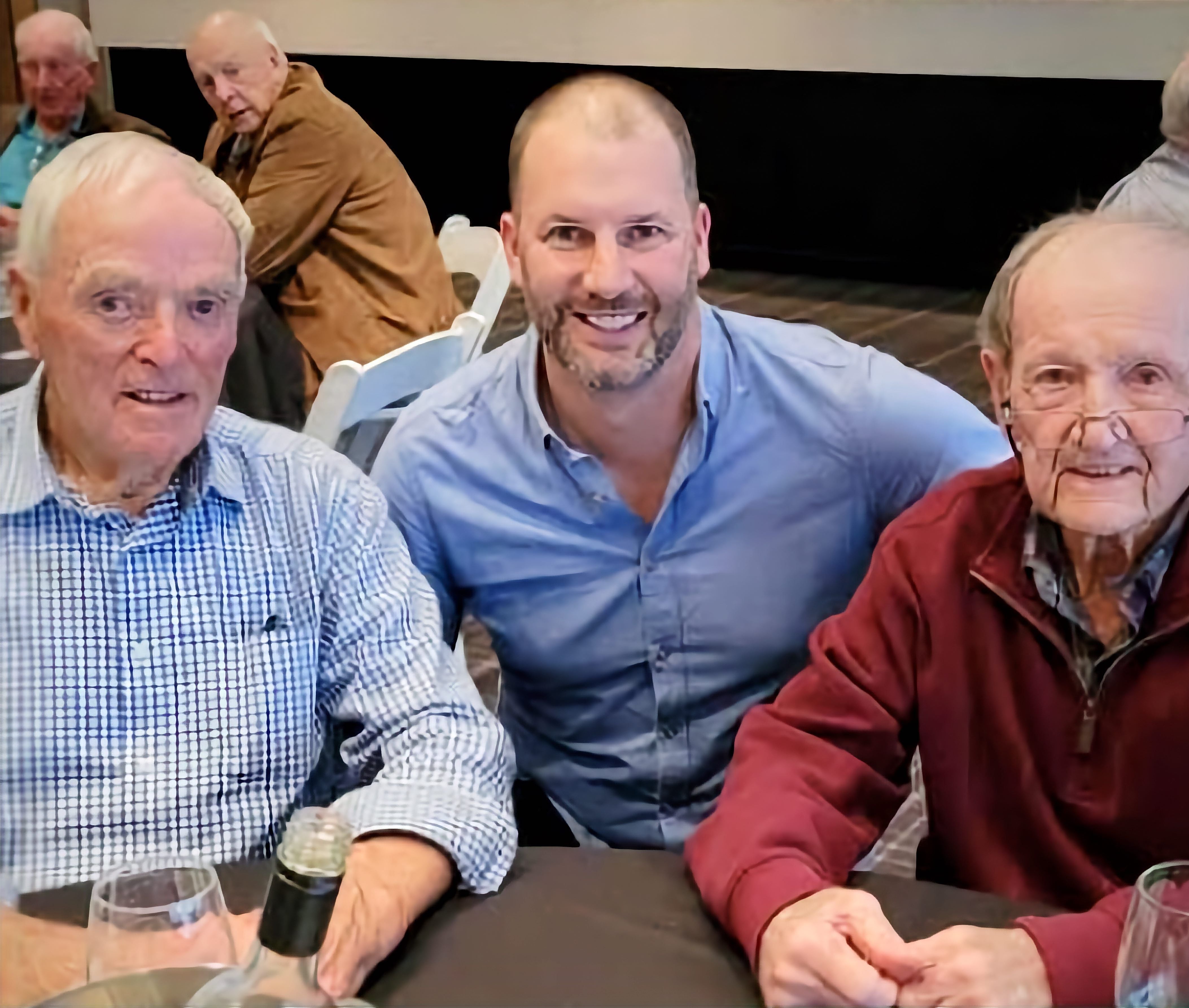 1964 Premiership Reunion. Neil Kerley, Senior Coach Jarrad Wright & Ian Day. PastPlayersandOfficials Image -6937c079d4ab6