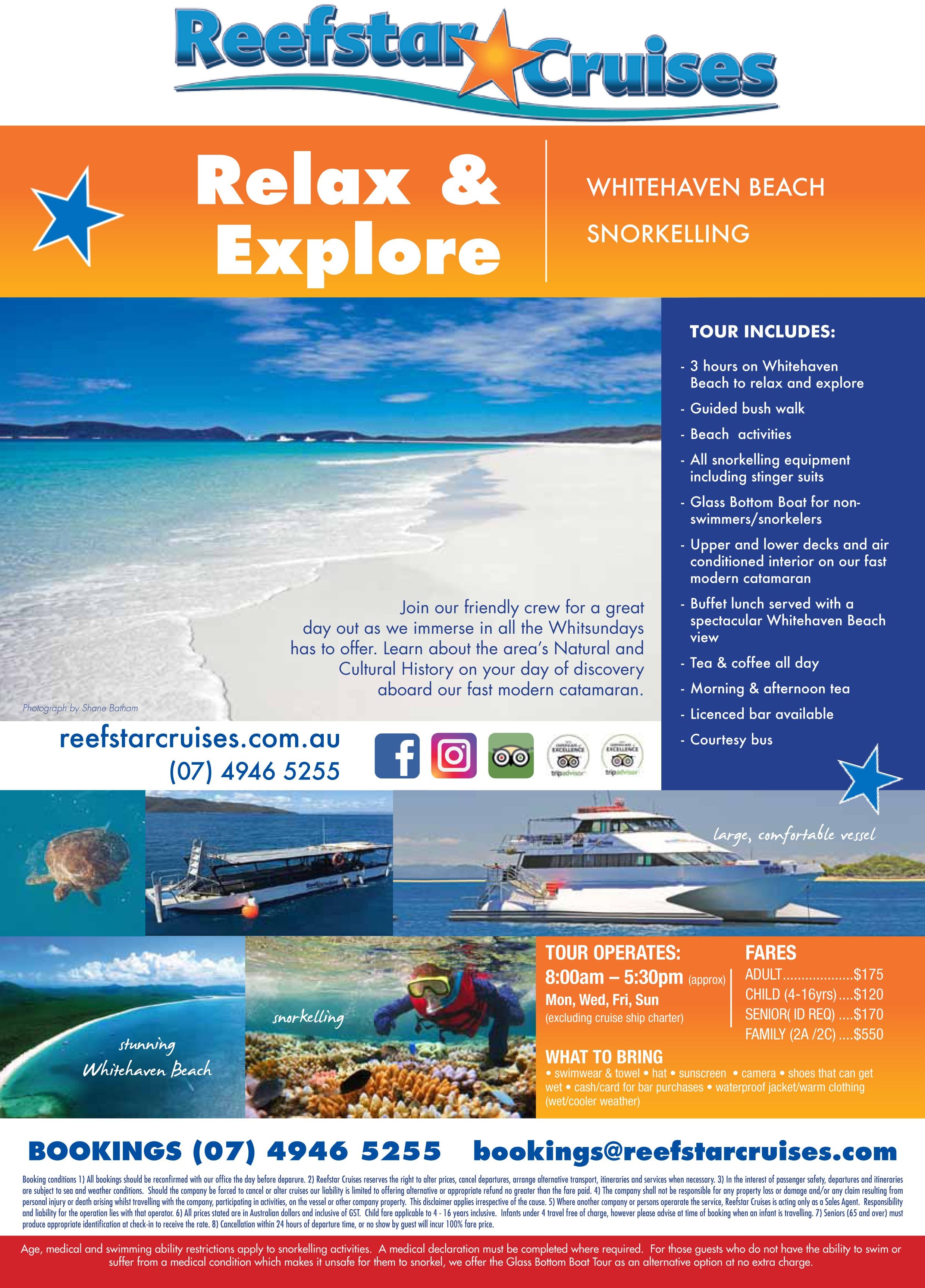 Relax & Explore Reefstar Cruises Whitsundays