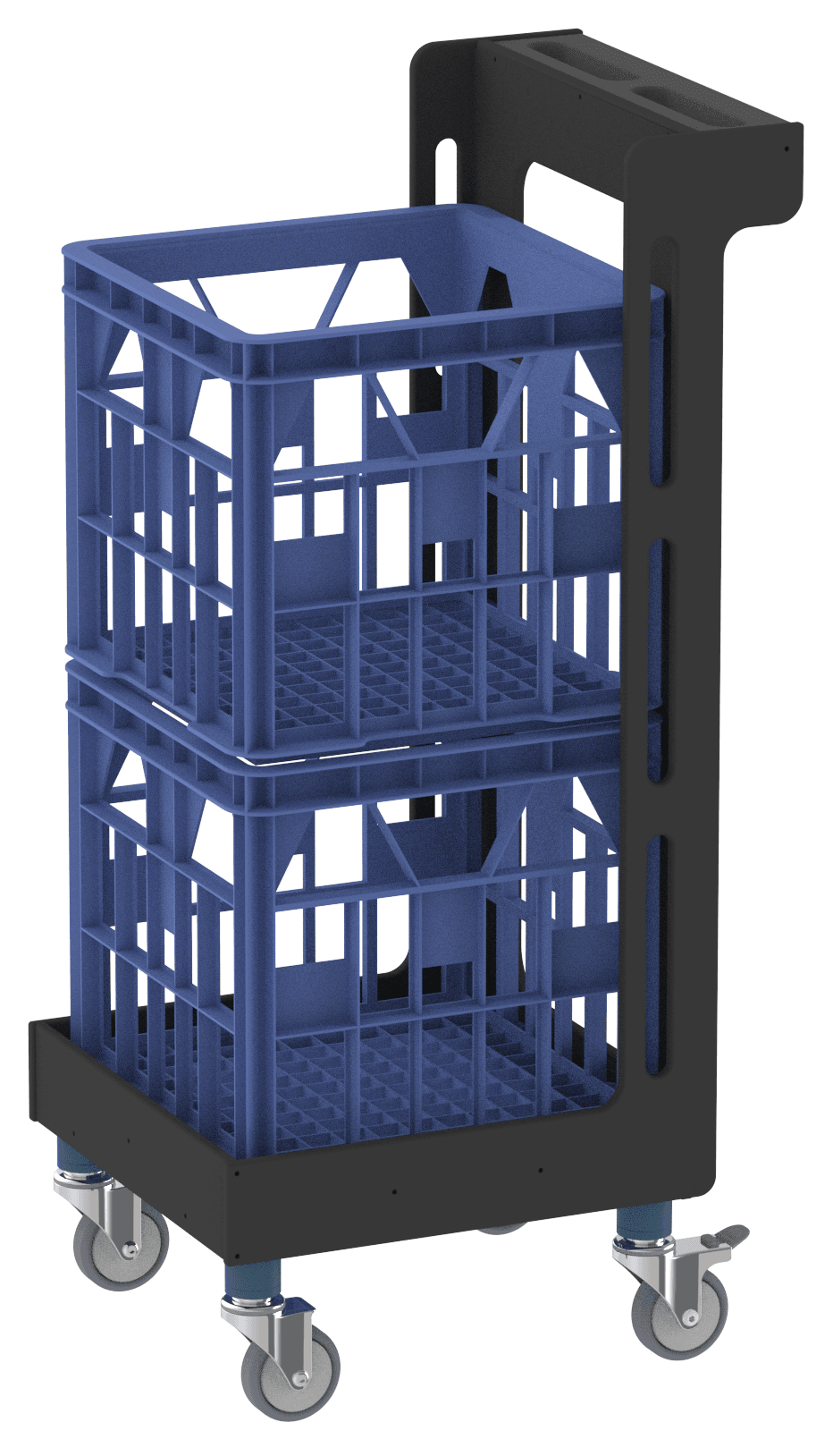 Milk Crate Dolly with Handle Milk Crate Dolly with Handle