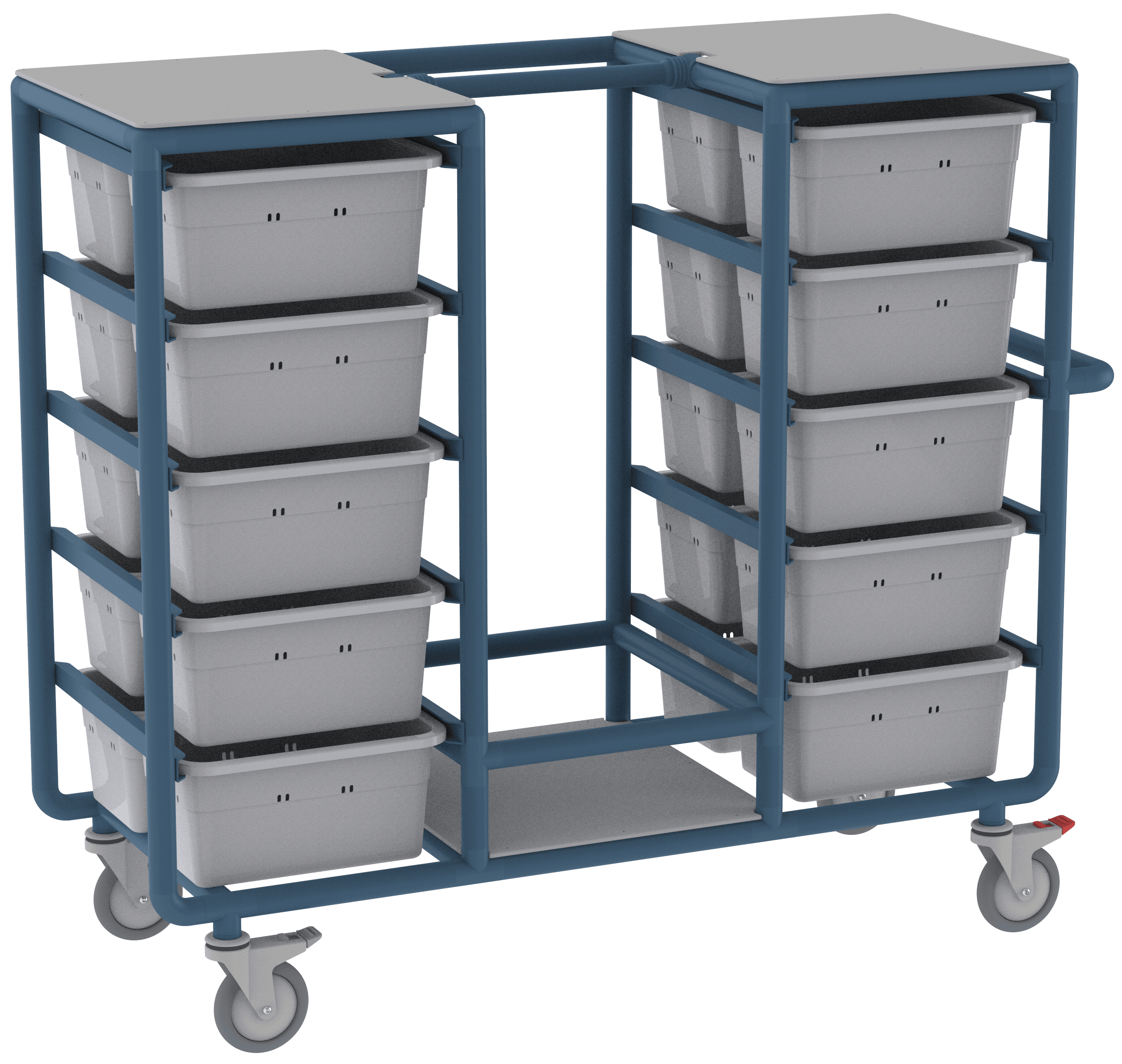 20 Tub Personal Linen Trolley Static Hanger