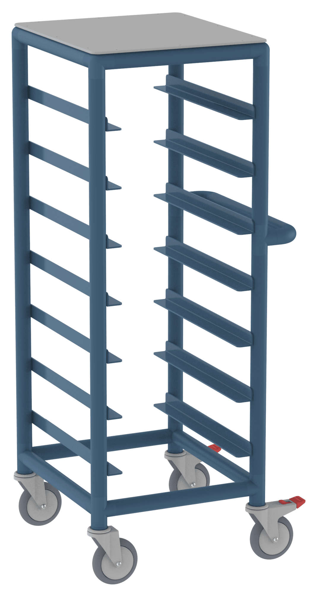 7 Tray Service Trolley with Solid Top
