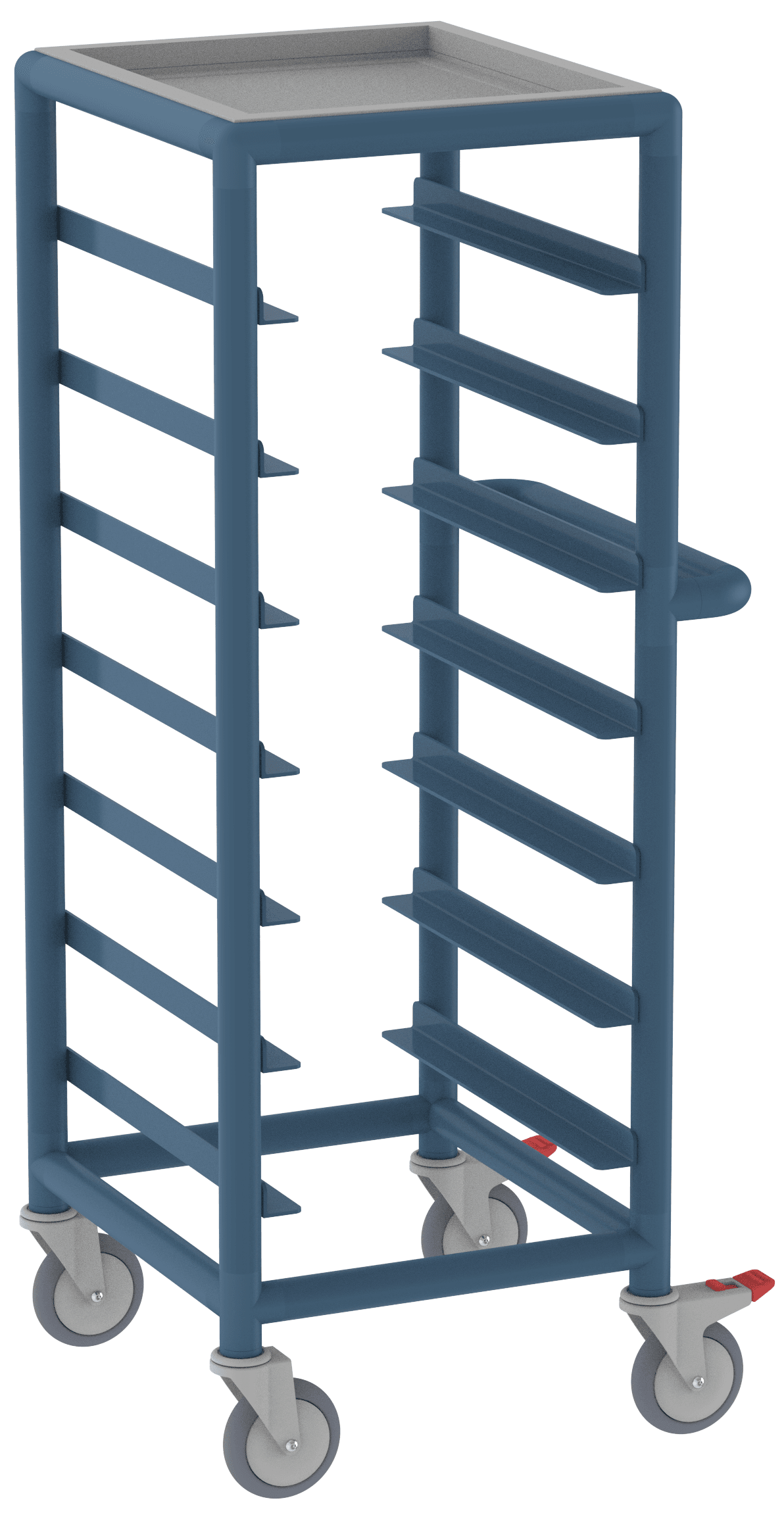 7 Tray Service Trolley with Recessed Top