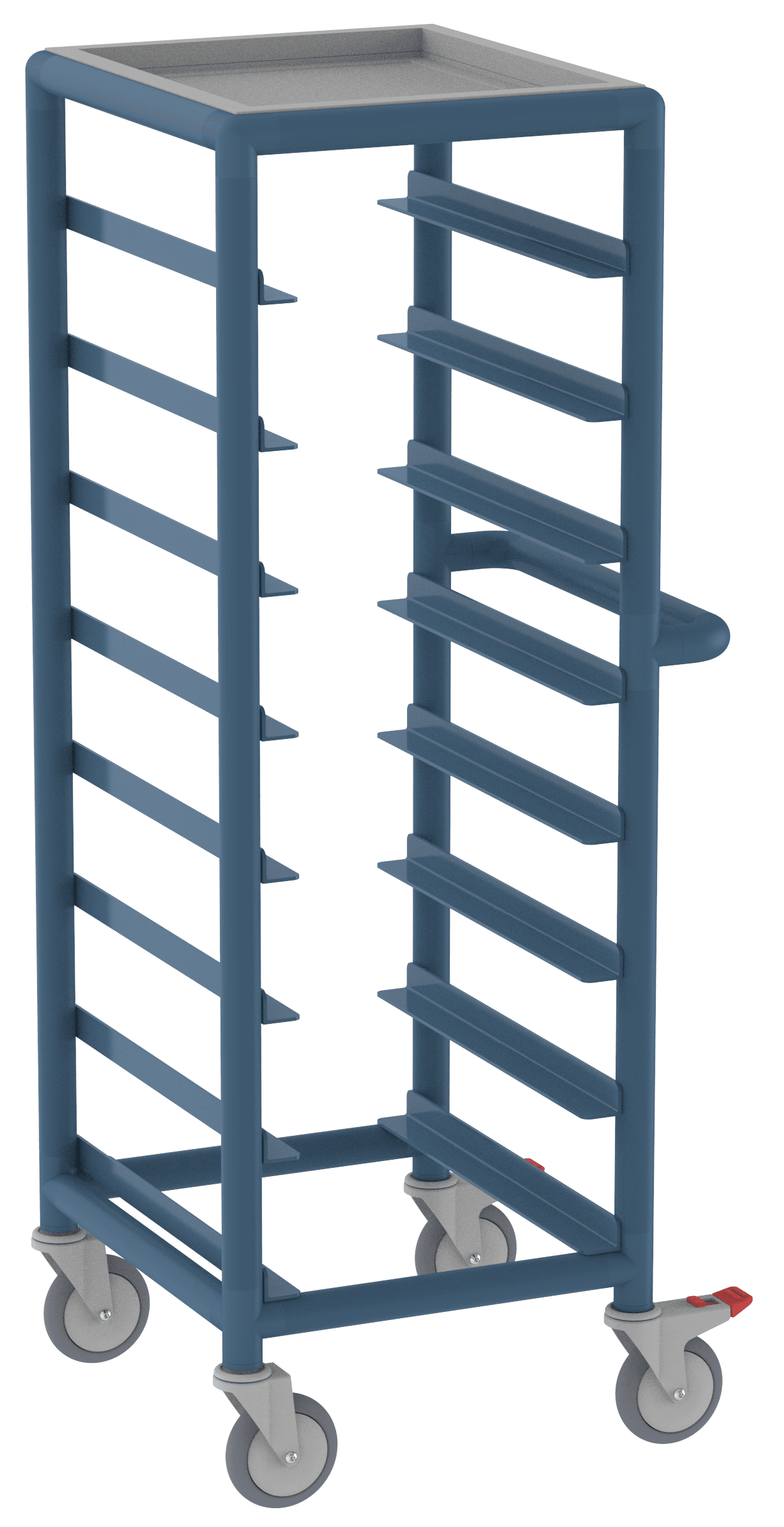 8 Tray Service Trolley with Recessed Top