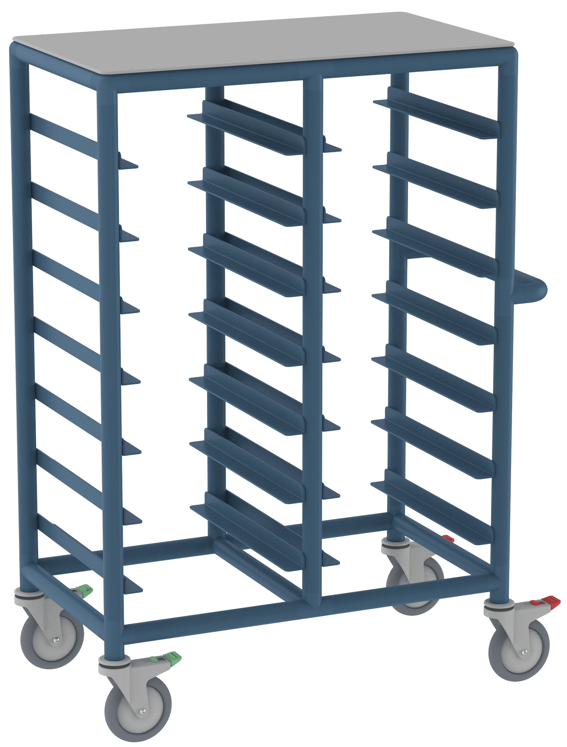 14 Tray Service Trolley with Solid Top