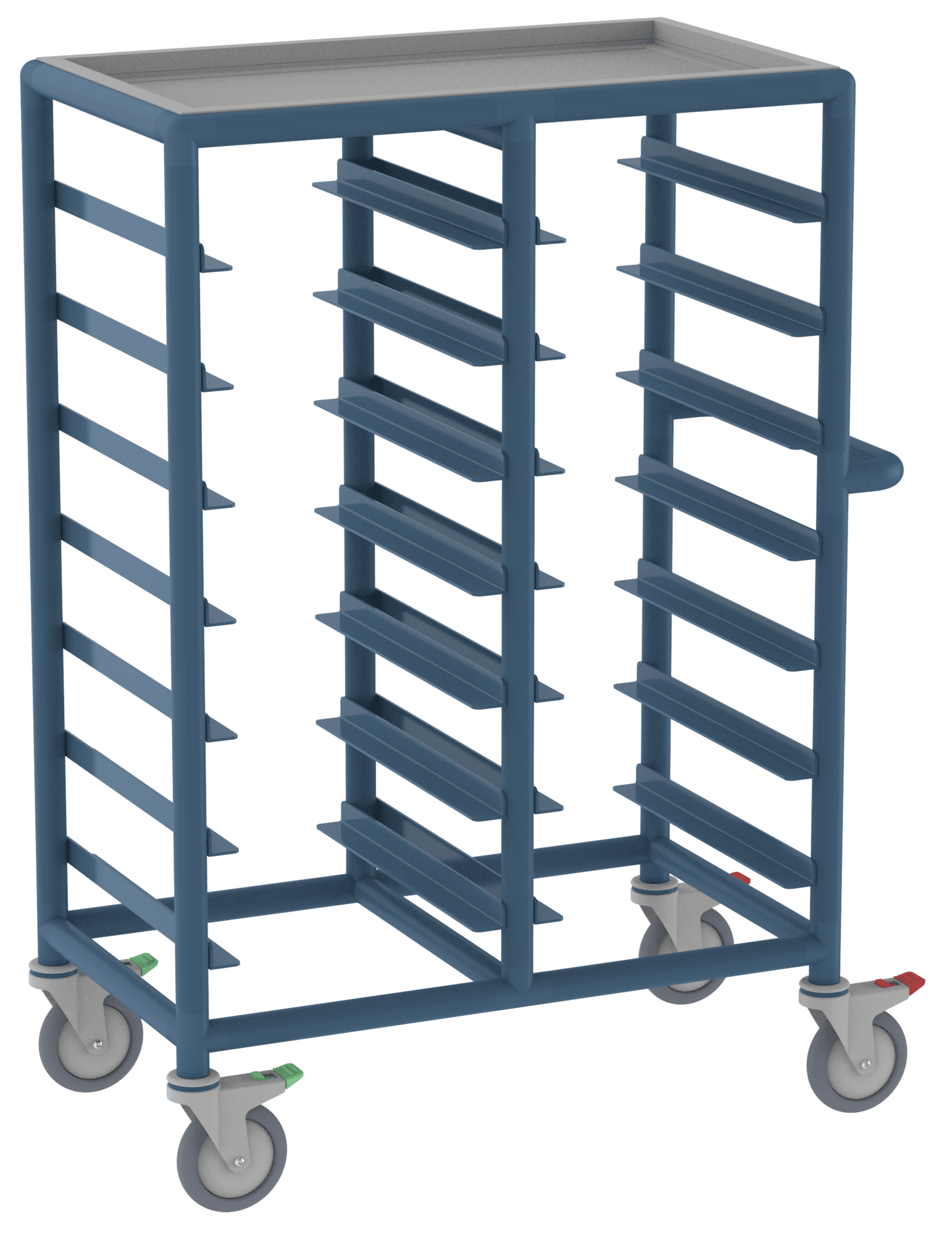 14 Tray Service Trolley with Recessed Top