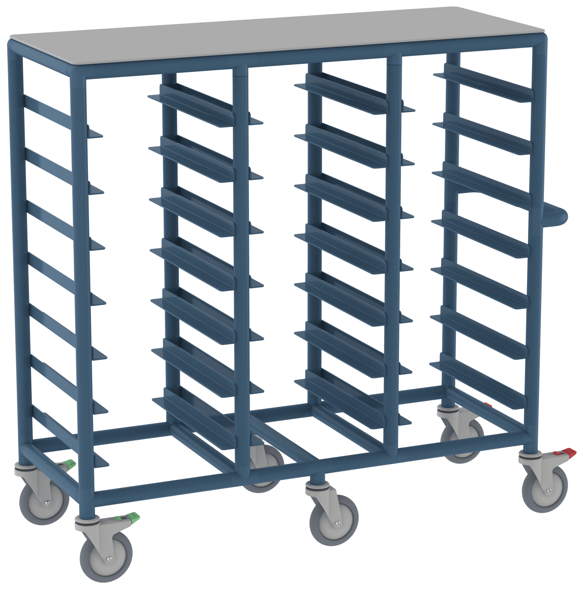 21 Tray Service Trolley with Solid Top