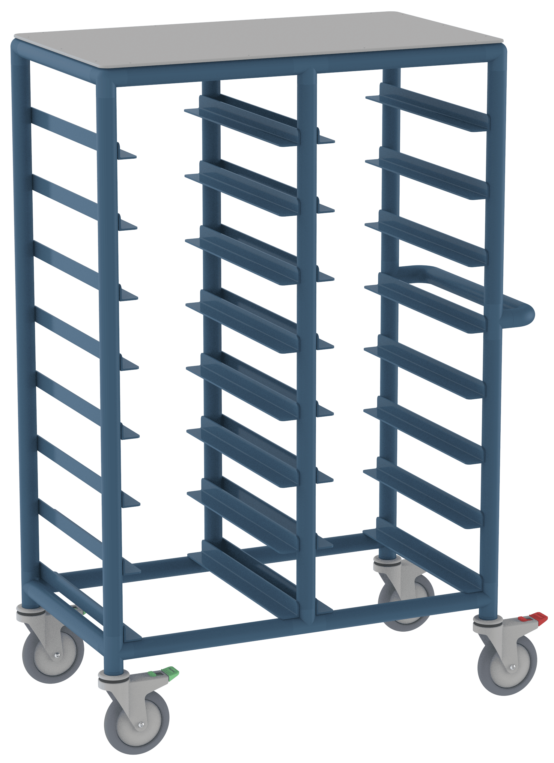 16 Tray Service Trolley with Solid Top