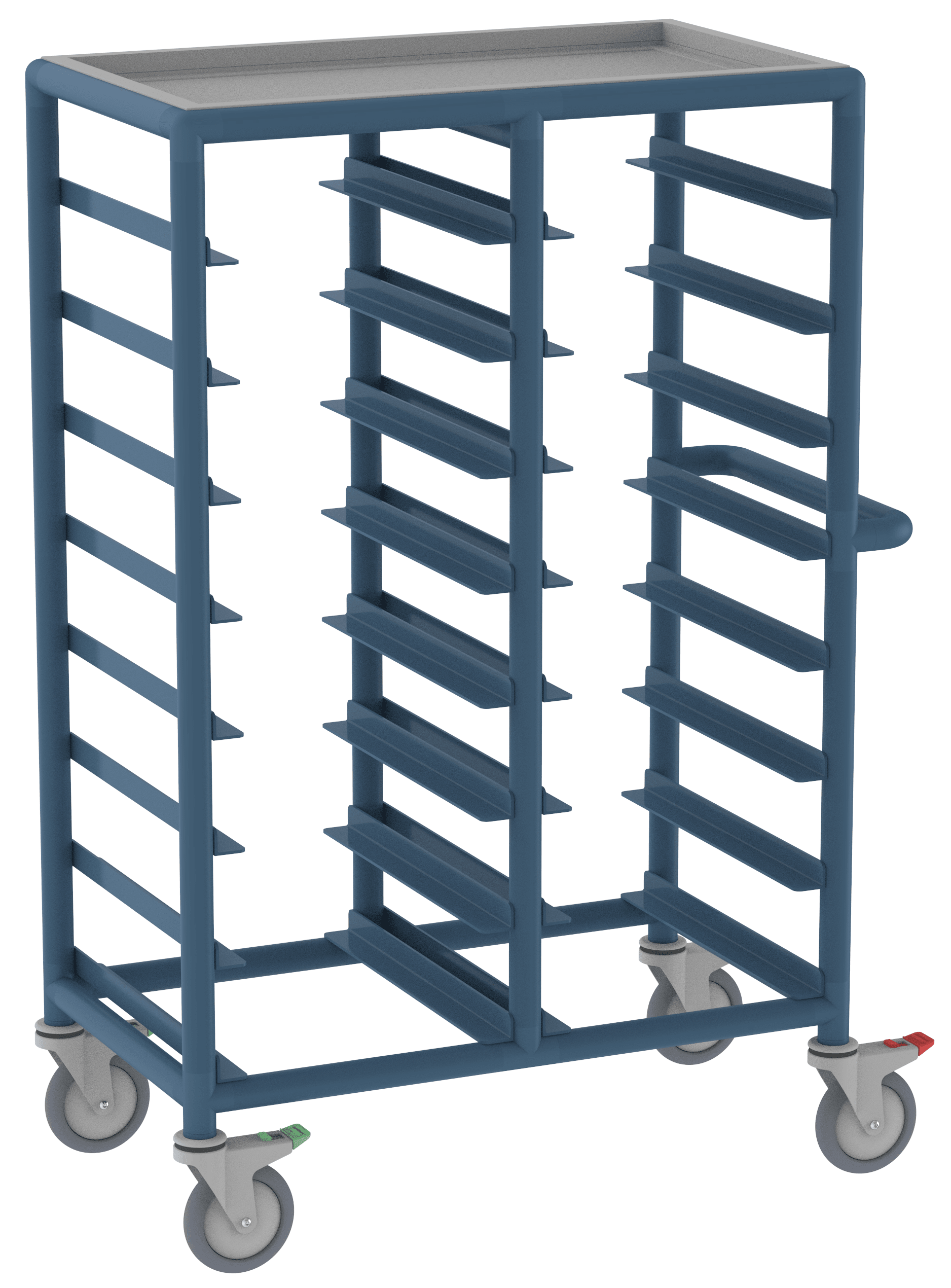 16 Tray Service Trolley with Recessed Top