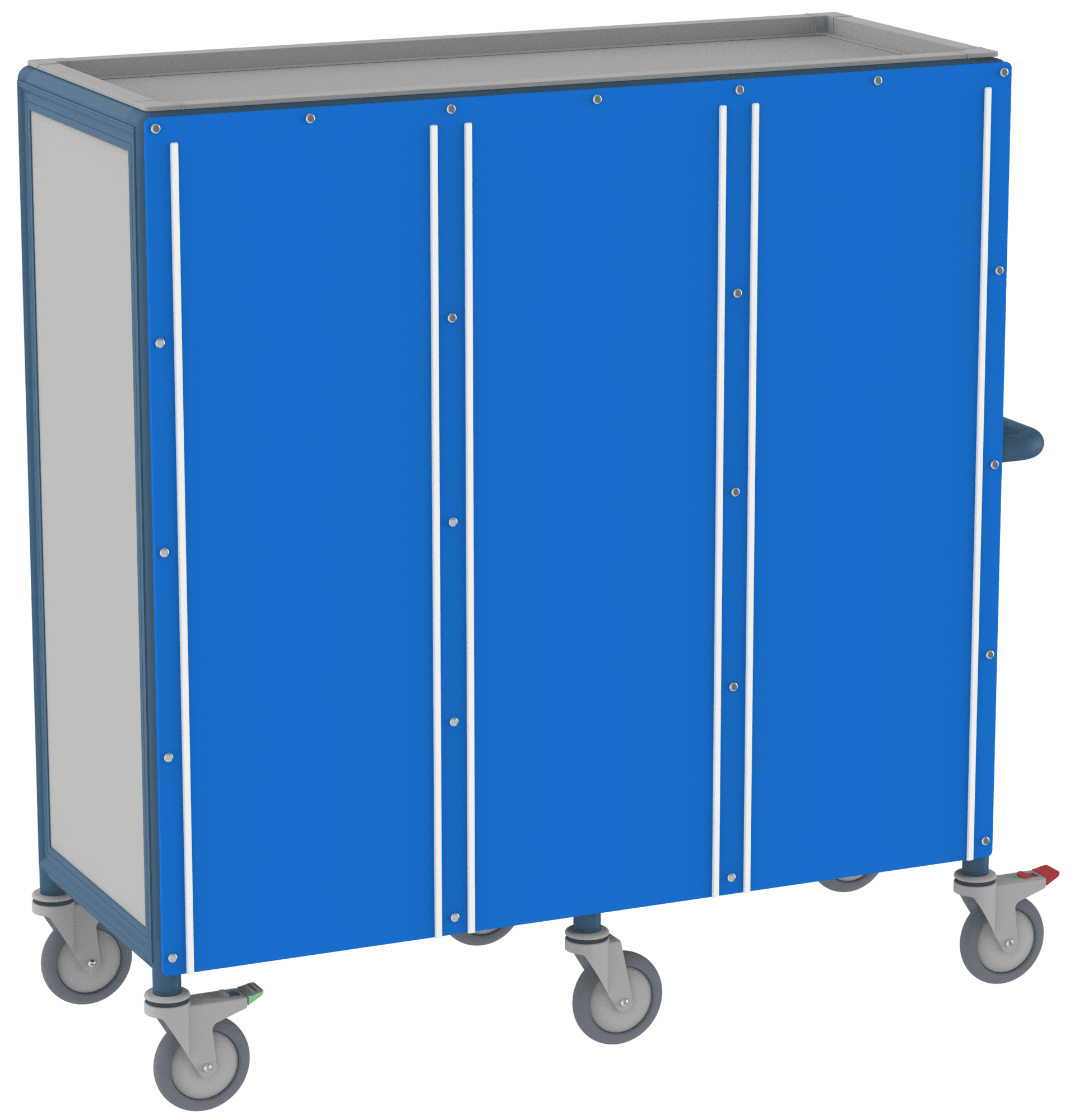 24 Tray Enclosed Service Trolley with Front Thermal Covers