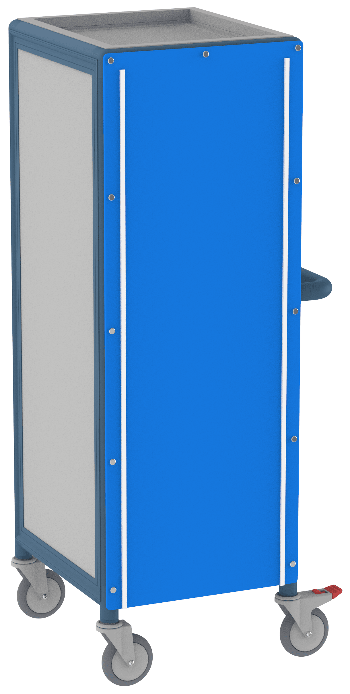 8 Tray Enclosed Service Trolley with Front Thermal Covers