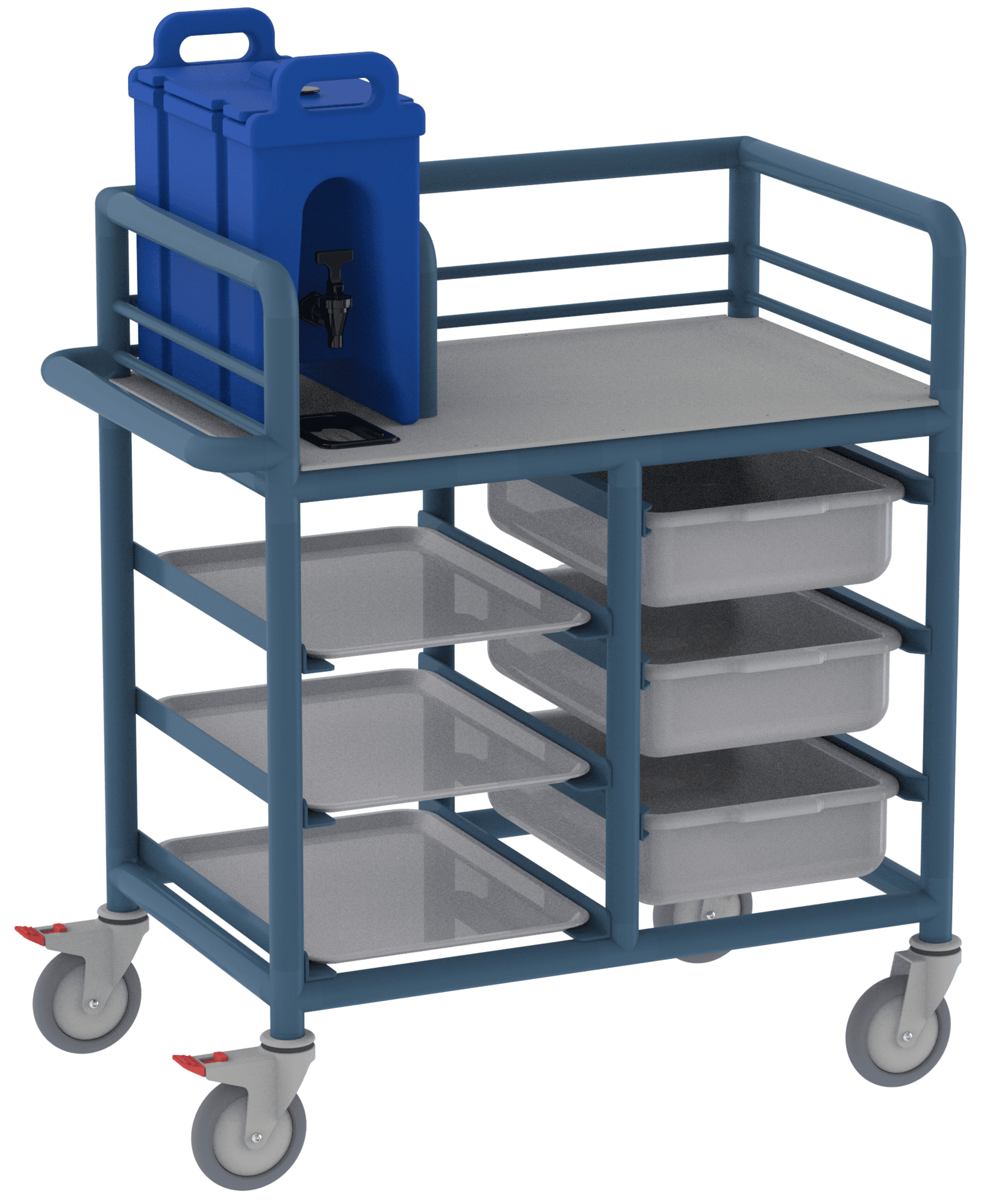 Single Urn Trolley with Trays and Tubs Single Urn Trolley with Trays and Tubs