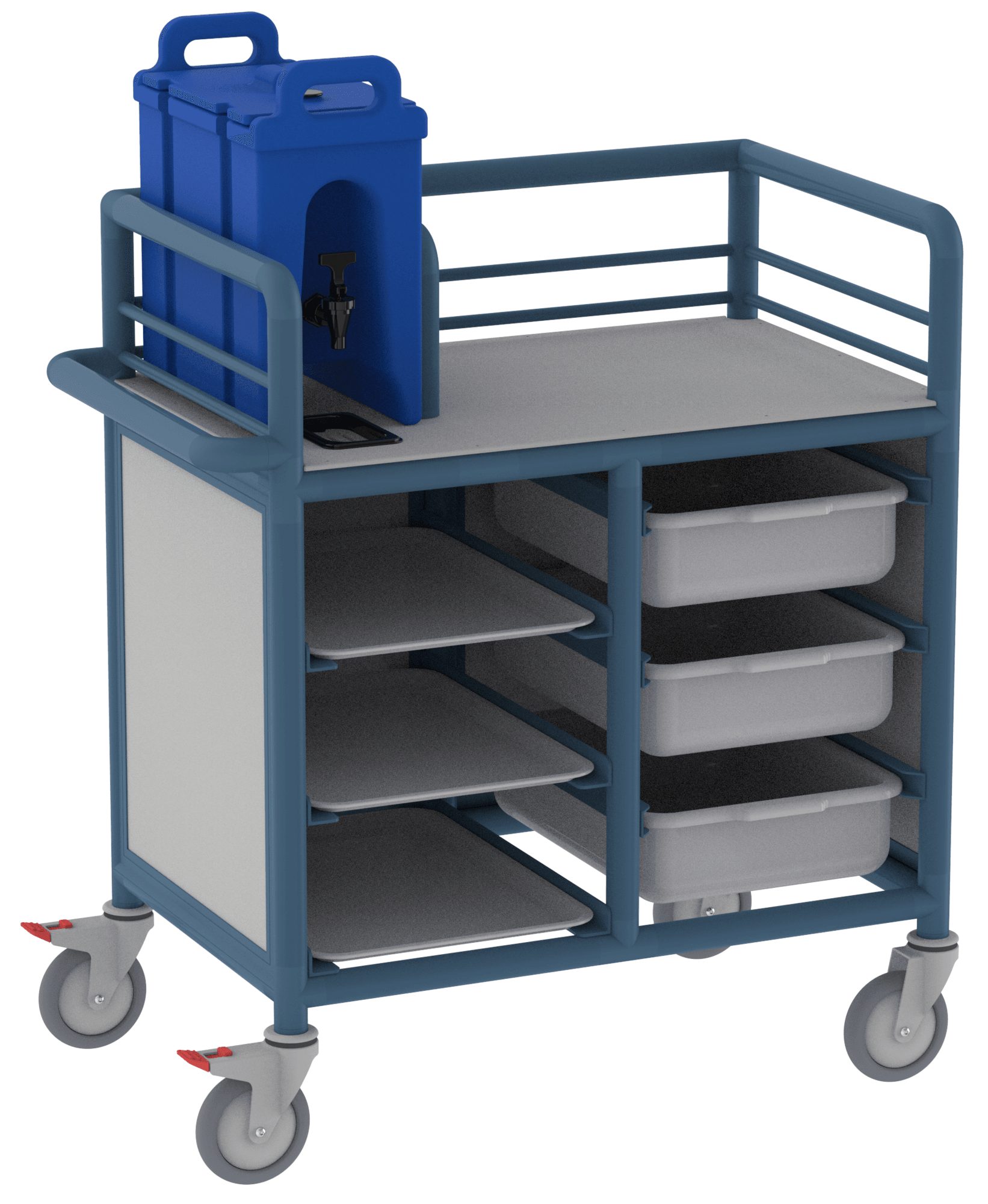 Enclosed Single Urn Trolley with Trays and Tubs Enclosed Single Urn Trolley with Trays and Tubs
