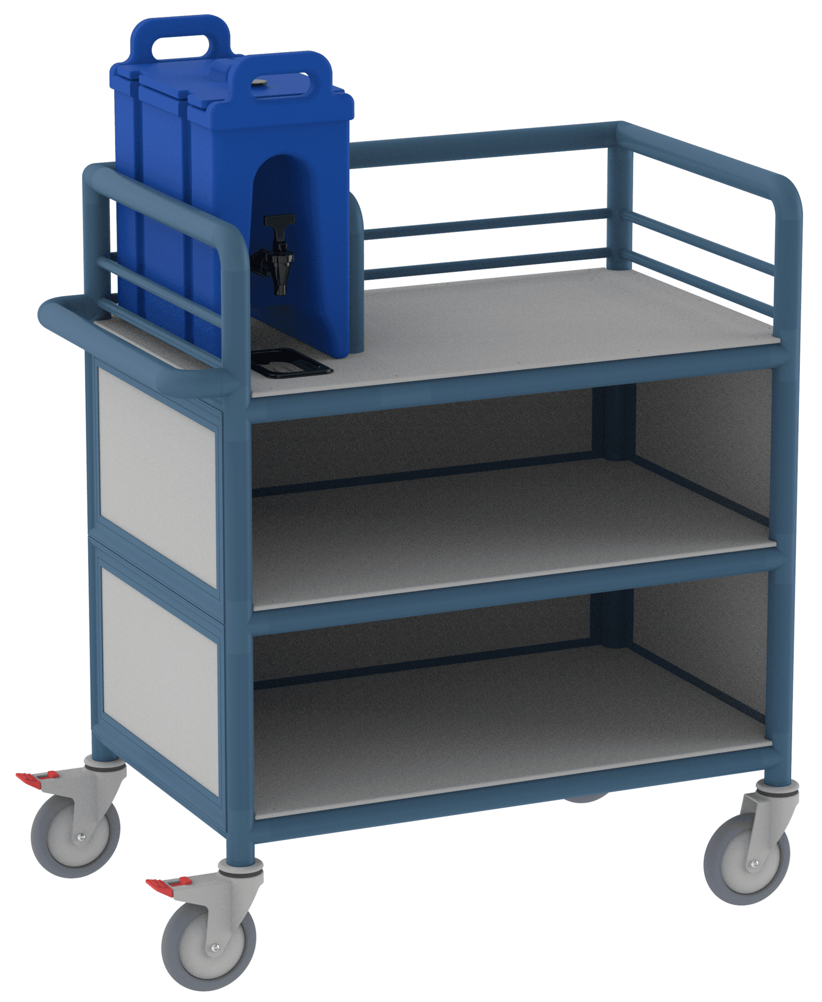 3 Shelf Enclosed Single Urn Trolley
