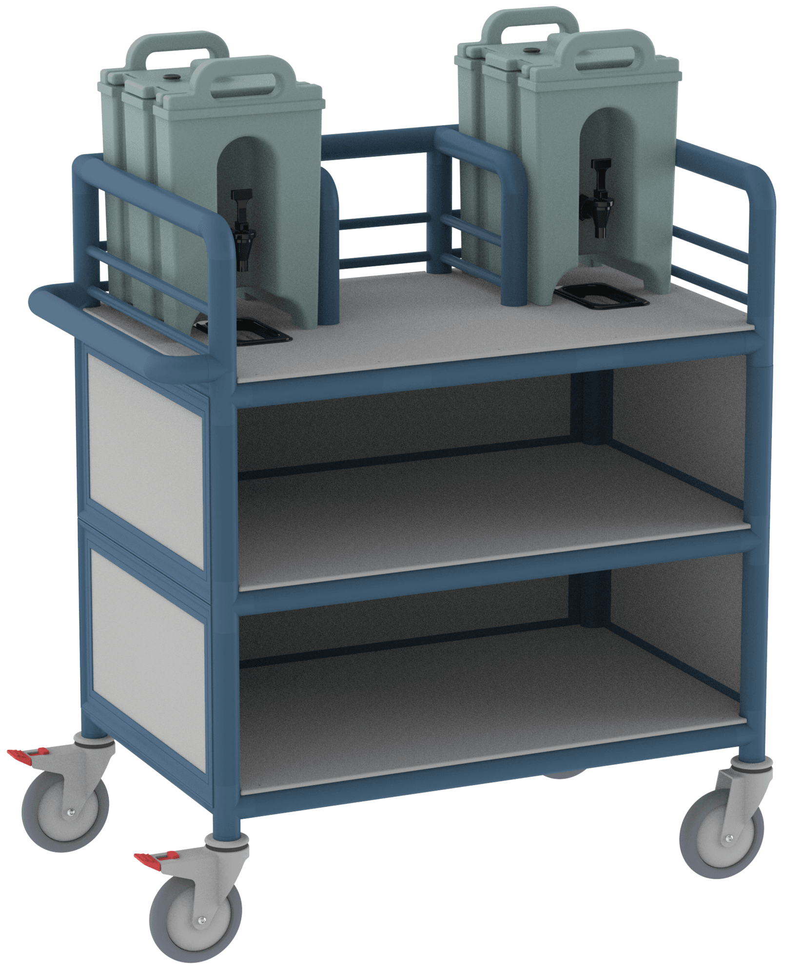 3 Shelf Enclosed Double Urn Trolley 3 Shelf Enclosed Double Urn Trolley