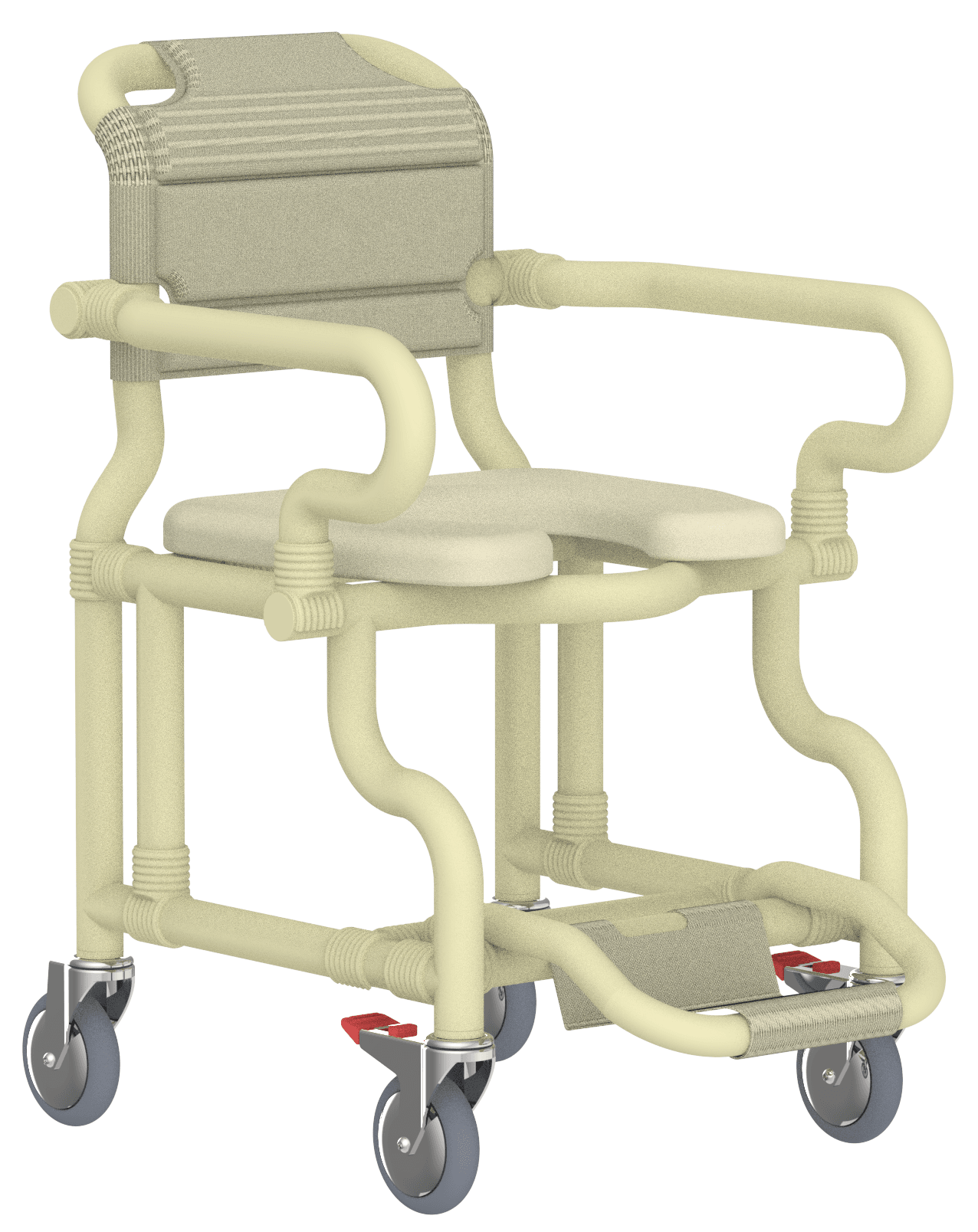 Large deluxe mobile shower chair Large deluxe mobile shower chair
