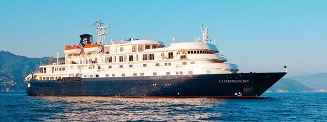 Up to $24,000 a ticket: Caledonian Sky's passengers in Broome this weekend Up to $24,000 a ticket: Caledonian Sky's passengers in Broome this weekend