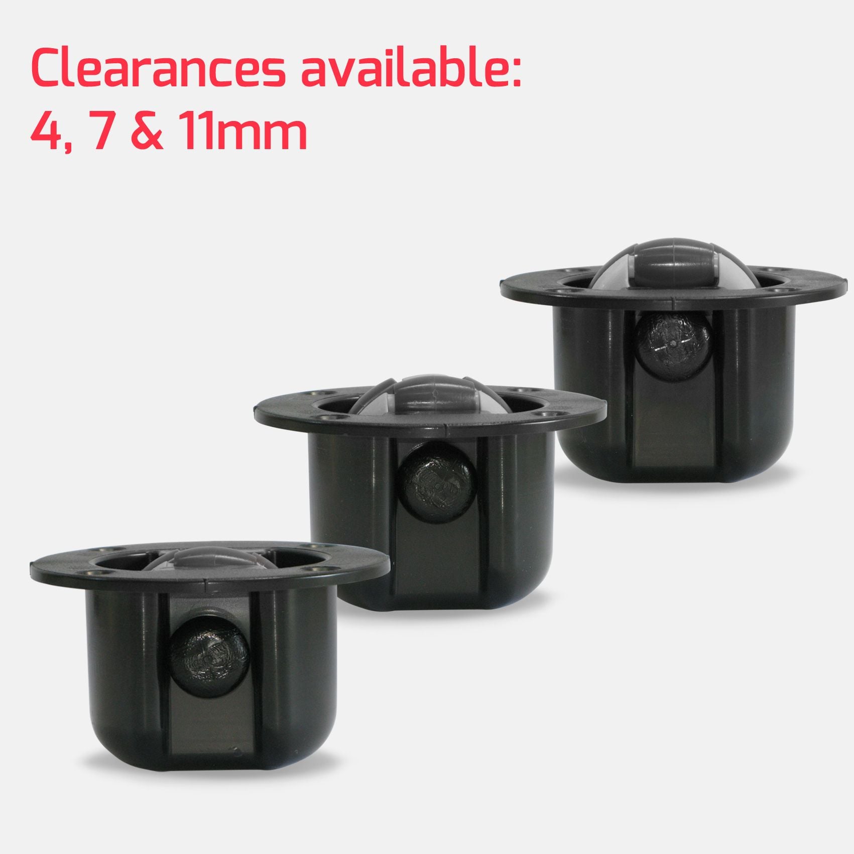 50mm Omni Wheel Double (Solid) hard polymer roller/- Cup Mounted