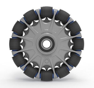 180mm Double Omni Wheel with Bearings