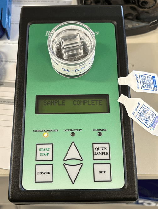 Zefon Bio-Pump we use for airborne mould sampling