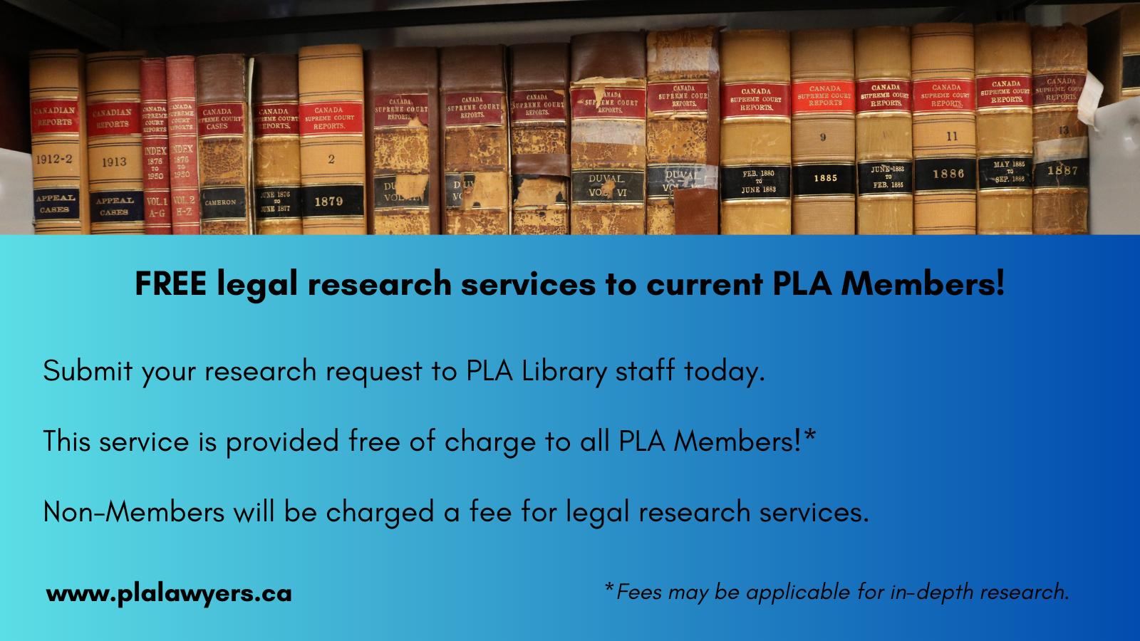 Free legal research services provided to PLA members! Submit your research request to PLA staff today. Non-members will be charged a fee for legal research services. (Note: Fees may be applicable for in-depth research requests)