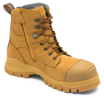 Blundstone 992 Xfoot Rubber -  Wheat 150mm Lace-up Side Zip Safety Boots