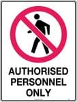 Sign - Authorised Personnel Only 300x225mm Metal