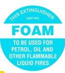 Sign - 'Fire Extinguisher I.D' (foam) 22mm