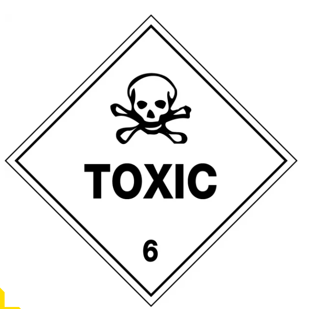 Sign - 'Toxic' 6 150x150mm Adhesive