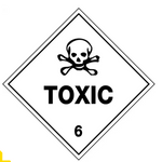 Sign - 'Toxic' 6 150x150mm Adhesive