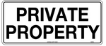 Sign - Private Property 450x200mm Metal