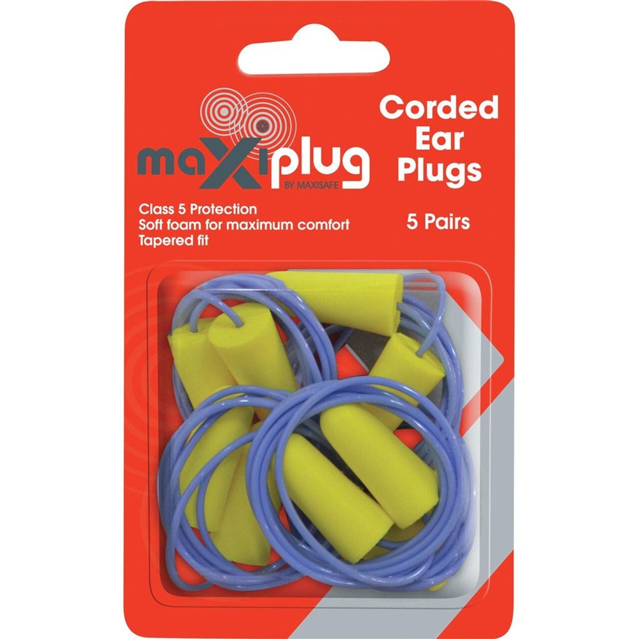 MaxiPlug Corded Ear Plugs 5pk