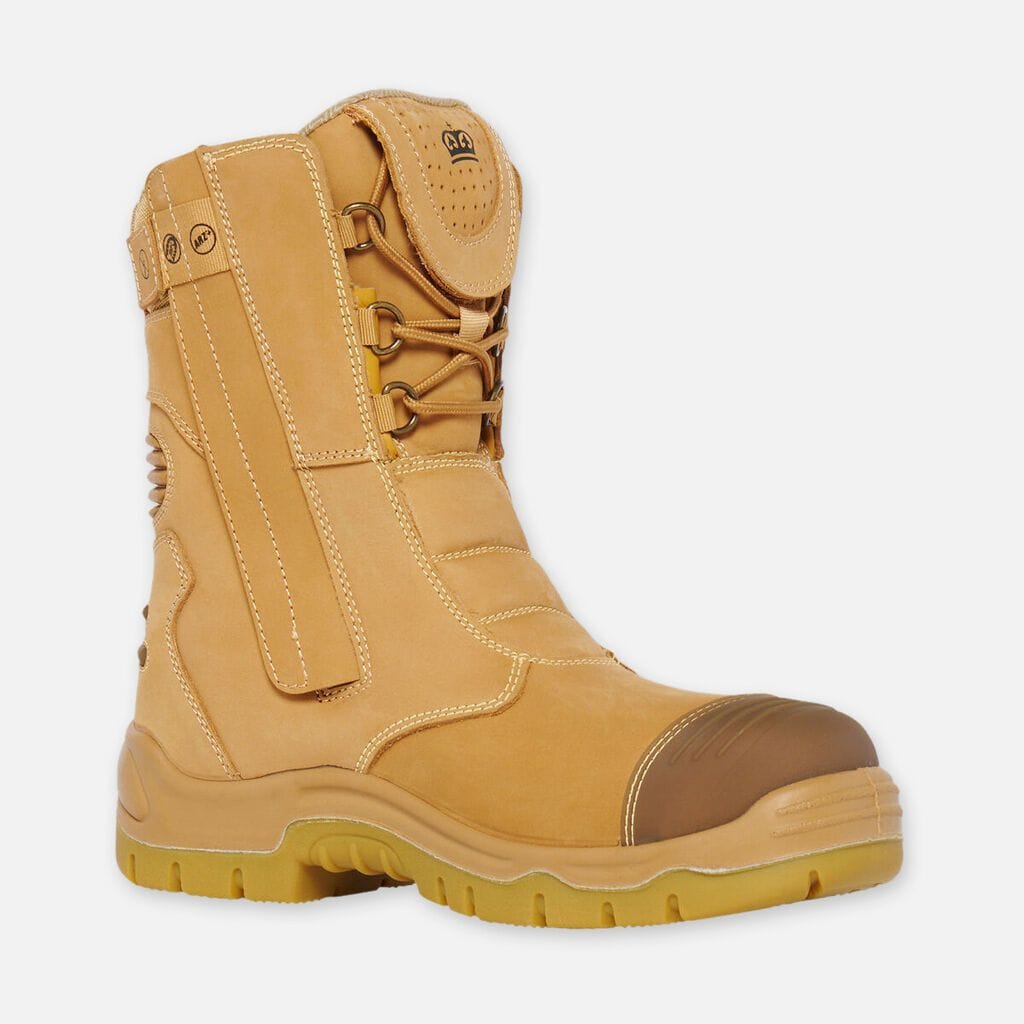 KingGee Bennu Rigger Steel Toe Safety Boot Wheat
