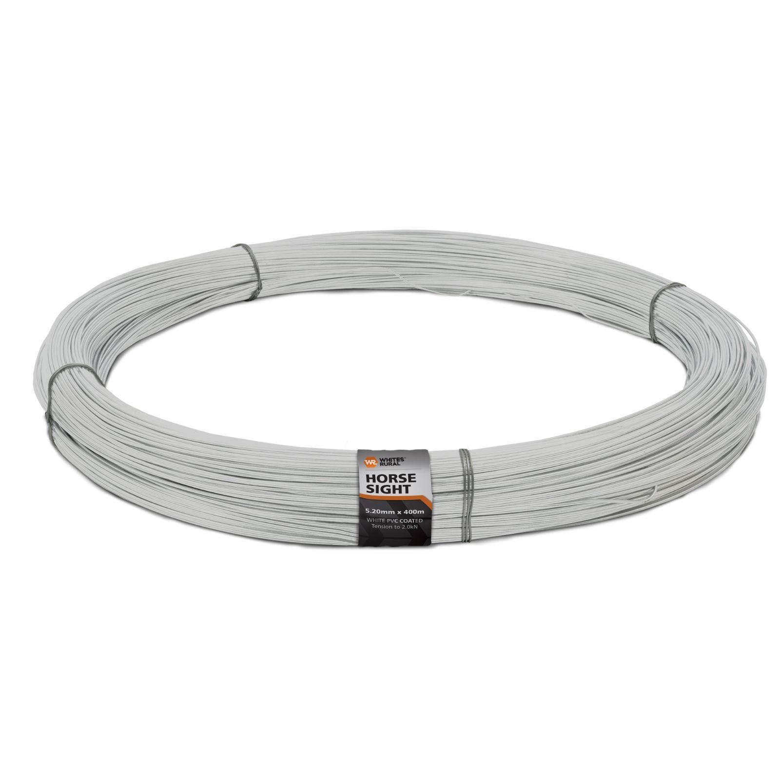 Horse Sight Wire White PVC Coated 5.20mm dia inc. PVC 400m