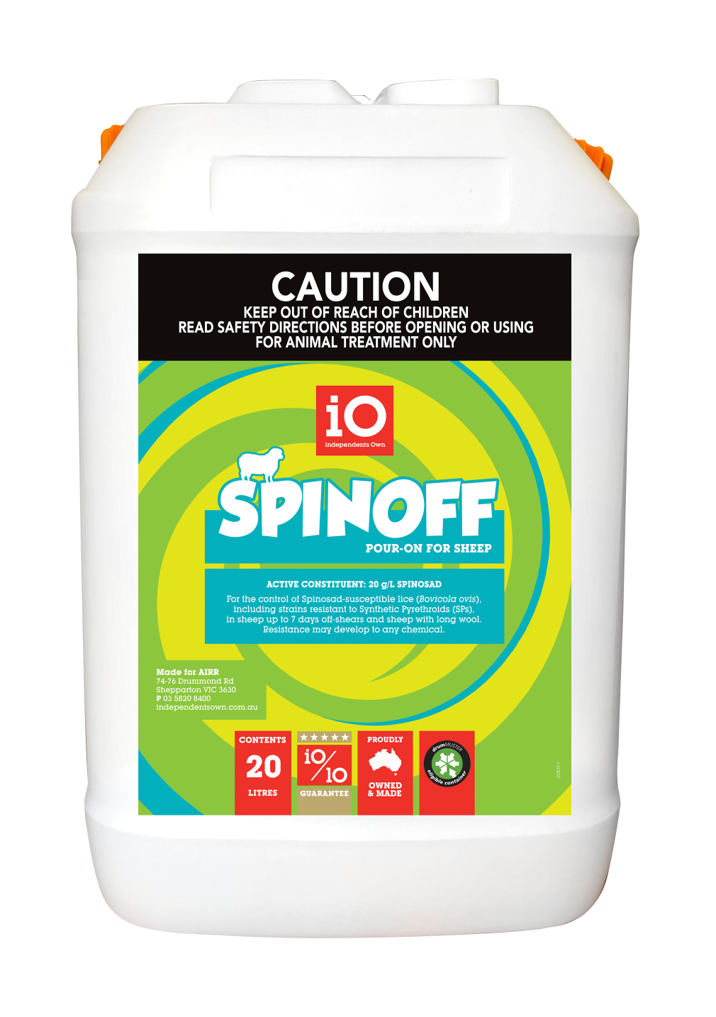 iO SpinOff for Sheep 20L - lice drench