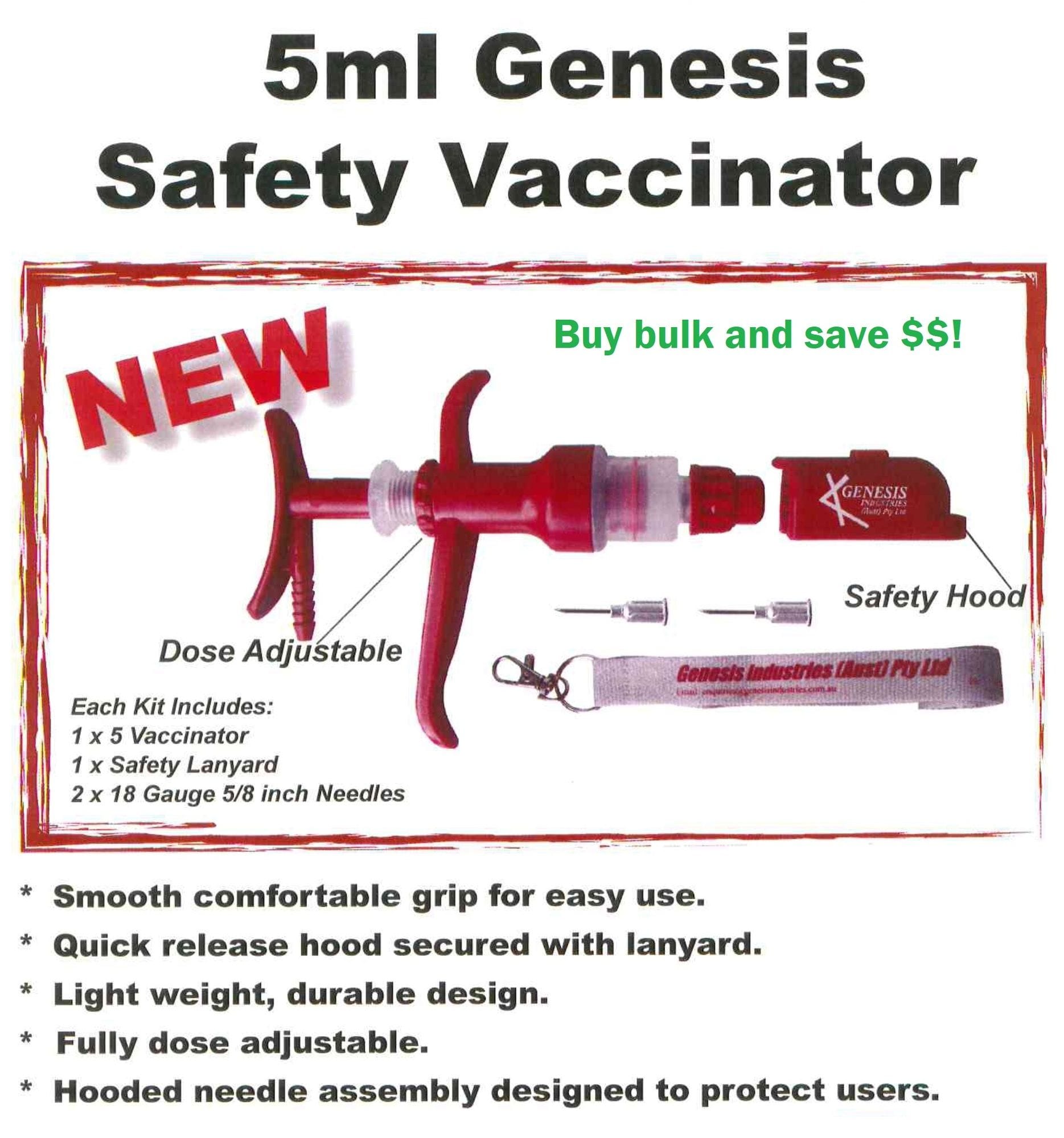 Genesis Vaccinator 5ml 10pk