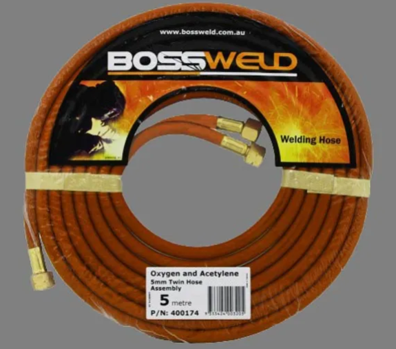 Bossweld Oxygen/Acetylene Twin Hose Assembly - 5Mt