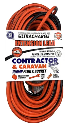 Ultracharge Contractor  Heavy Duty Ext Lead 15amp
