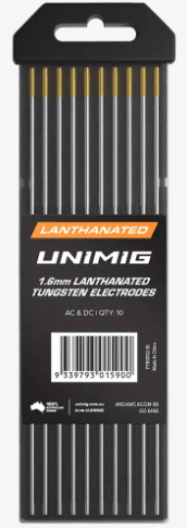 UNIMIG Lanthanated TIG Tungsten Electrode Gold