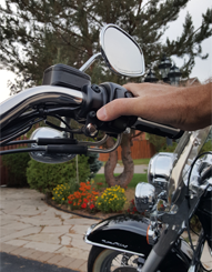 Remote control garage door opener for motocycles