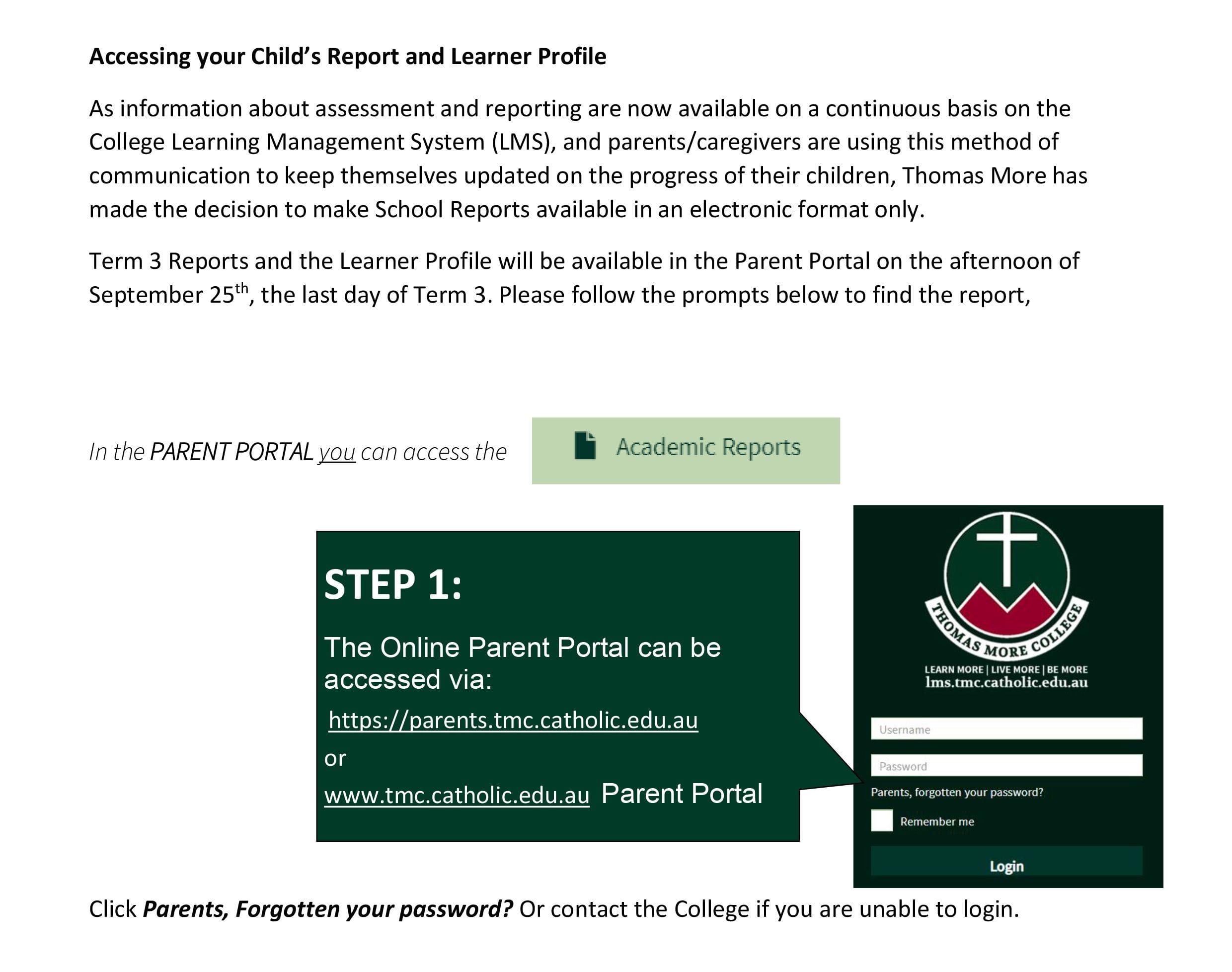 Reporting Parent Information